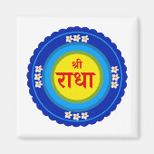 Shri Radha zoals in Vrindavan (Hindi) Magneet (Voorkant)