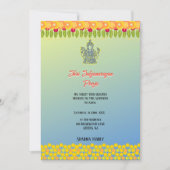 Shri Satyanarayan Pooja Hindoe Indiase stijl bloem Kaart (Voorkant)