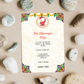 Shri Satyanarayan Pooja Hindoe Indiase stijl bloem Kaart