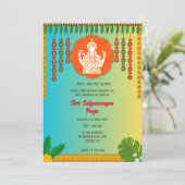 Shri Satyanarayan Pooja Hindu Kaart (Staand voorkant)