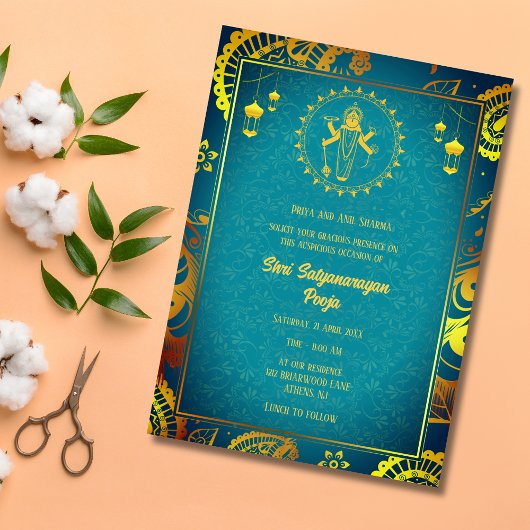 Shri Satyanarayan Pooja Hindu Kaart