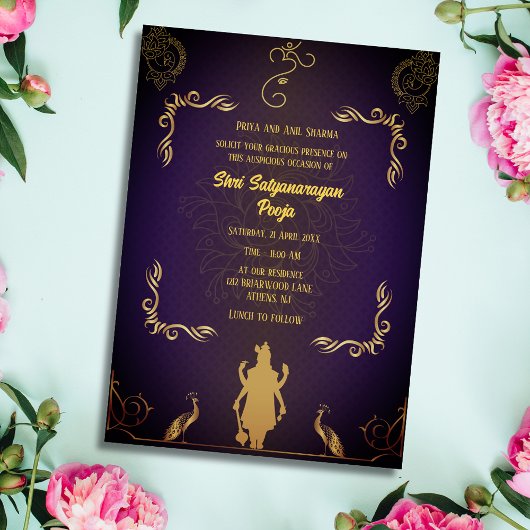 Shri Satyanarayan Pooja Hindu Kaart