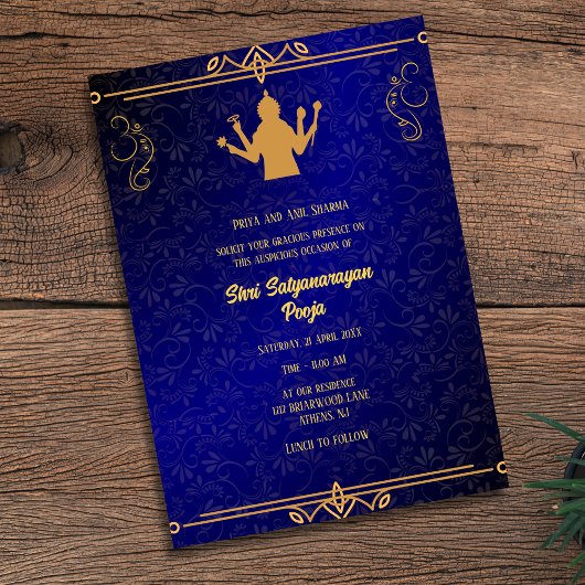 Shri Satyanarayan Pooja Hindu Kaart