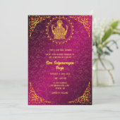 Shri Satyanarayan Pooja Hindu Kaart (Staand voorkant)