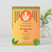 Shri Satyanarayan Pooja Hindu Kaart (Staand voorkant)