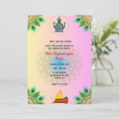 Shri Satyanarayan Pooja Hindu Kaart (Staand voorkant)