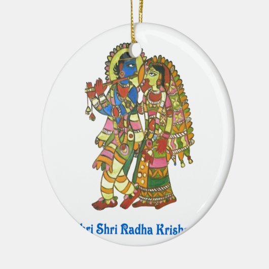Shri Shri Radha Krishna Keramisch Ornament (Links)