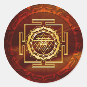 Shri Yantra - Cosmic Conductor of Energy Ronde Sticker
