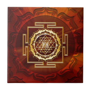 Shri Yantra - Cosmic Conductor of Energy Tegeltje