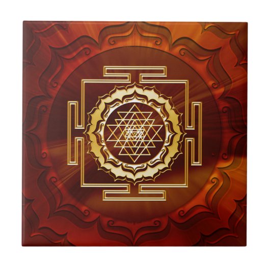 Shri Yantra - Cosmic Conductor of Energy Tegeltje (Voorkant)