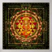 Shri Yantra- Maha Lakshmi Ashtakam- Afstand Poster (Voorkant)