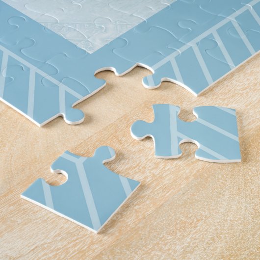 Shri Yantra Mandala: Aqua Legpuzzel (Zijkant)