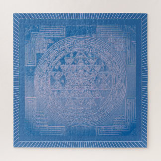 Shri Yantra Mandala: Blauw Legpuzzel