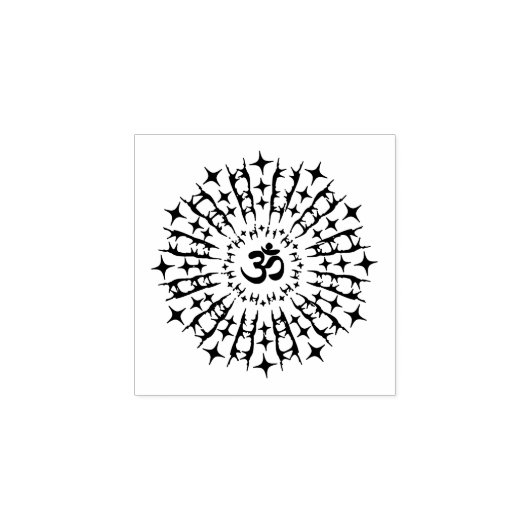 Shri Yantra of Sri Chakra - Energie voor gloeien Rubberstempel (Afrduk)