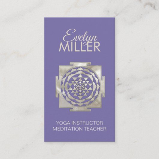 Shri Yantra - Sri Lanka - Shri Chakra Business Ca Visitekaartje (Voorkant)