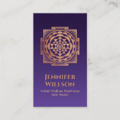 Shri Yantra - Sri Yantra - Shri Chakra - Koper Visitekaartje (Voorkant)
