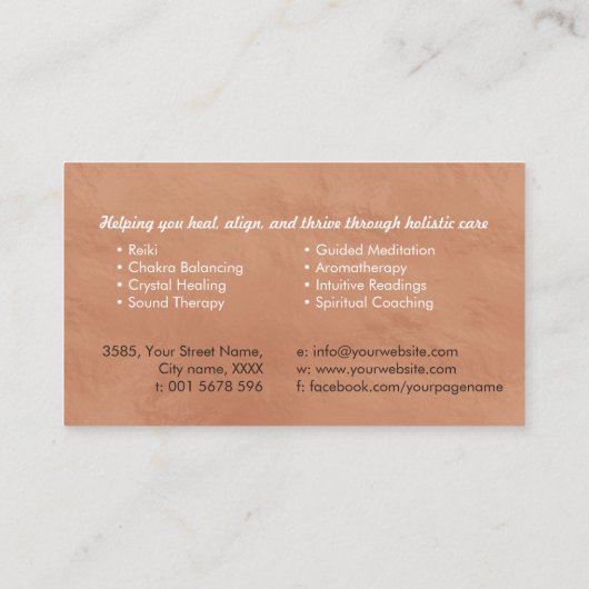 Shri Yantra - Sri Yantra - Shri Chakra - Koper Visitekaartje (Achterkant)