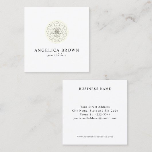 Shri Yantra Visitekaartje (Voorkant / Achterkant)