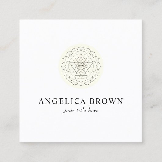 Shri Yantra Visitekaartje (Voorkant)