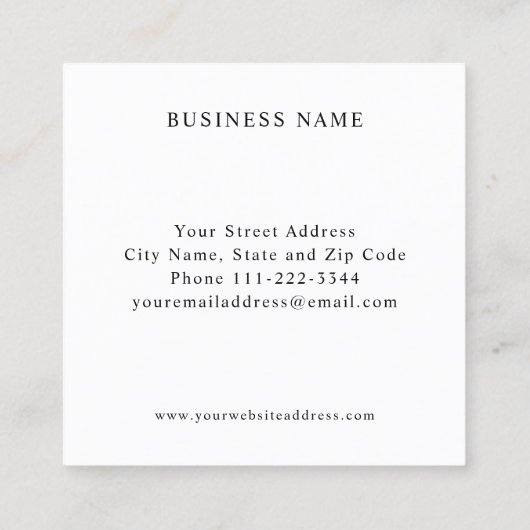 Shri Yantra Visitekaartje (Achterkant)