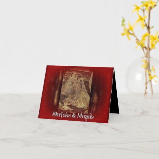 Shrieks- en moerasspookkaart Halloween Kaart (Gele Bloem)