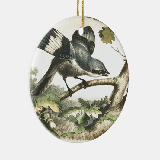 SHRIKE BIRD MET BUG KERAMISCH ORNAMENT (Rechts)