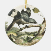 SHRIKE BIRD MET BUG KERAMISCH ORNAMENT (Voorkant)