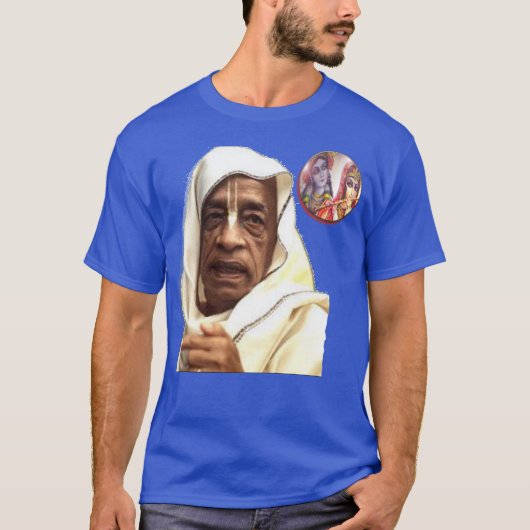 Shrila Prabhupada Mediates on Radha-Krsna ॐ T-shirt (Voorkant)