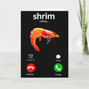Shrim Is Calling Misgespeld Grappige Garnaal Calli Kaart