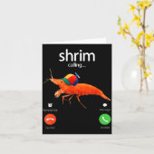 Shrim Is Calling, Misspelled Shrimp Incoming Call Kaart (Gele Bloem)