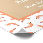 Shrimp baby shower welkom poster (Hoek)