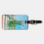 Shrimp Boat Docked Abstract Impressionisme Bagagelabel (Voorkant horizontaal)