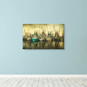 Shrimp Boat Lineup Canvas Afdruk (Insitu (Houten vloer))