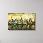 Shrimp Boat Lineup Canvas Afdruk (Voorkant)