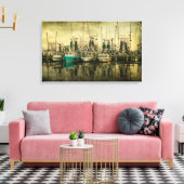 Shrimp Boat Lineup Canvas Afdruk (Insitu (Woonkamer))