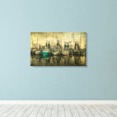 Shrimp Boat Lineup Canvas Afdruk (Insitu (Houten vloer))