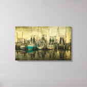 Shrimp Boat Lineup Canvas Afdruk (Voorkant)