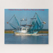 Shrimp Boat Mississippi Kerstgroet Jigs Legpuzzel (Horizontaal)