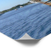 Shrimp Boats Wacht op Dock Poster (Hoek)