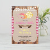Shrimp boil girl verjaardagskaart kaart (Staand voorkant)