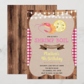 Shrimp boil girl verjaardagskaart kaart (Voorkant / Achterkant)