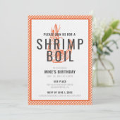 Shrimp Boil Invitation Kaart (Staand voorkant)