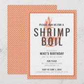 Shrimp Boil Invitation Kaart (Voorkant / Achterkant)
