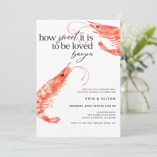 Shrimp Boil Invitation Kaart (Staand voorkant)