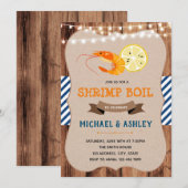 Shrimp boil-themapartijuitnodiging kaart (Voorkant / Achterkant)