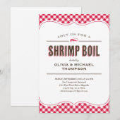 Shrimp Boil-uitnodigingen Kaart (Voorkant / Achterkant)