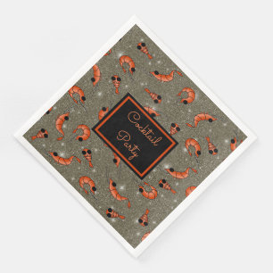 Shrimp Cocktail Party over heel Napkins Servet