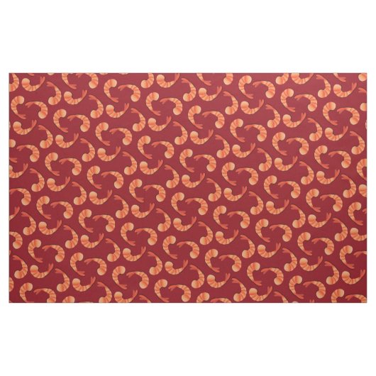 Shrimp Cute Seafood Stof (Yard (91,4 cm))