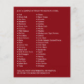 Shrimp Display, Fishmonger/Wife, vismarkt Flyer (Achterkant)