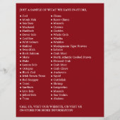 Shrimp Display, Fishmonger/Wife, vismarkt Flyer (Achterkant)